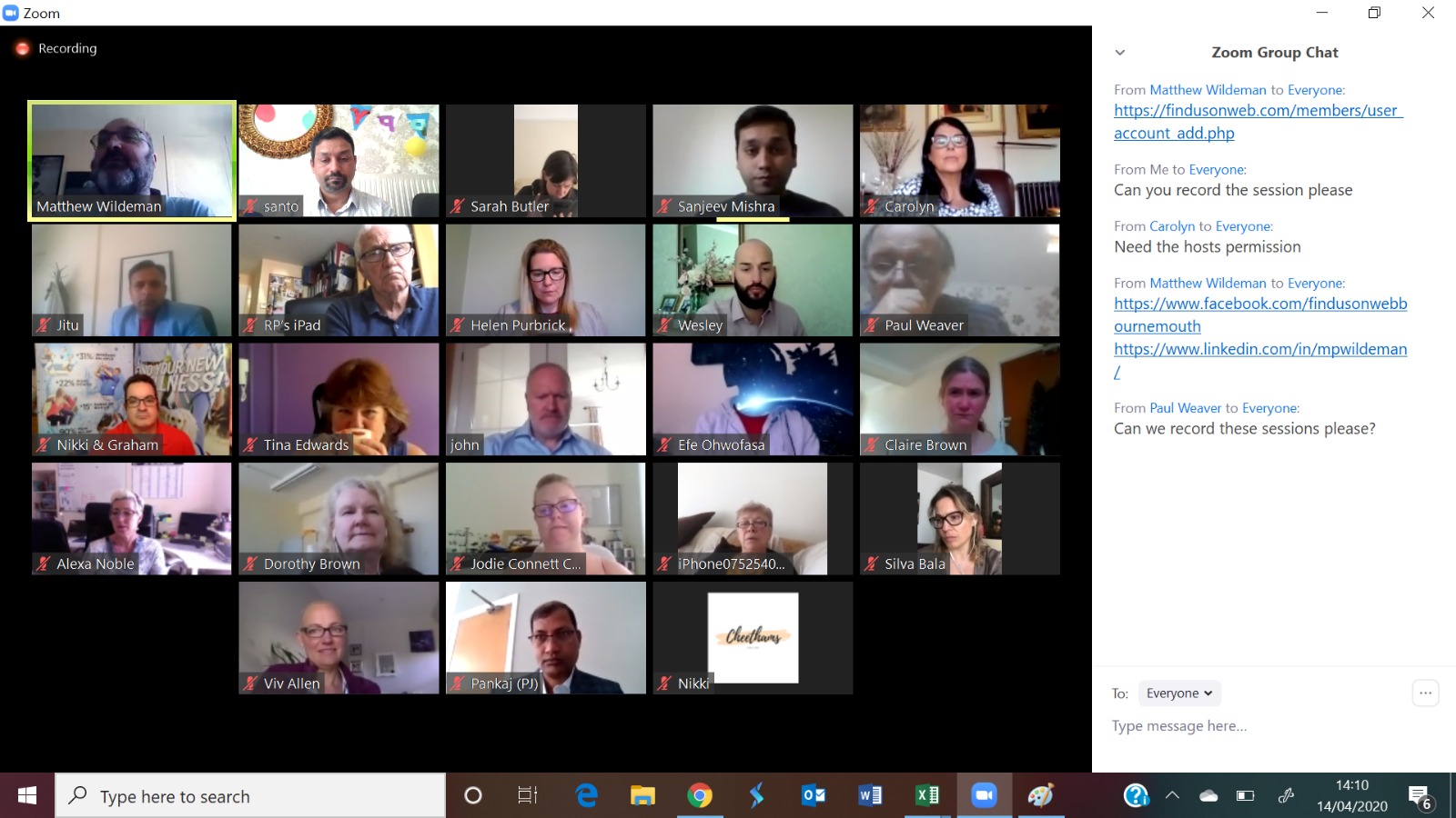 FUOW Bournemouth Virtual Networking 15th July @ 11am